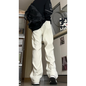 26新款褶皱垂感直筒小西裤休闲裤直播长裤潮504-K173-P55控78图片