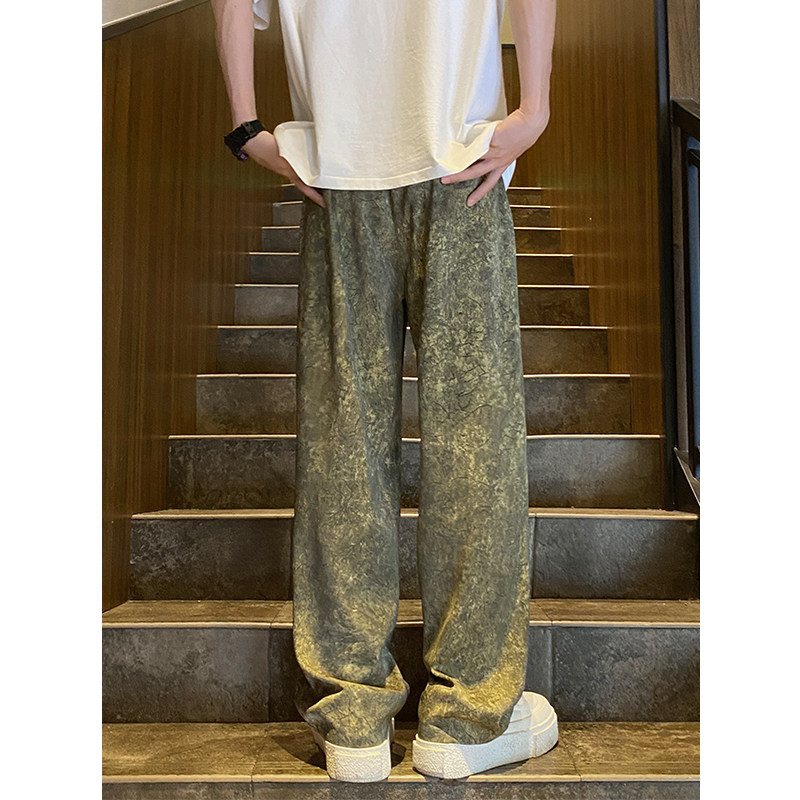 新中式风复古缎面裤子高级感垂感休闲裤504-K191-P45控68图片