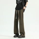 微喇西裤垂坠感高级感痞帅解构拼接休闲长裤504-K172-P55控78，男装西裤，星座504