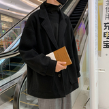 韩系短款加绒加厚毛呢大衣风衣外套504-F12-P75（加绒P95控128），男装毛呢大衣，星座504