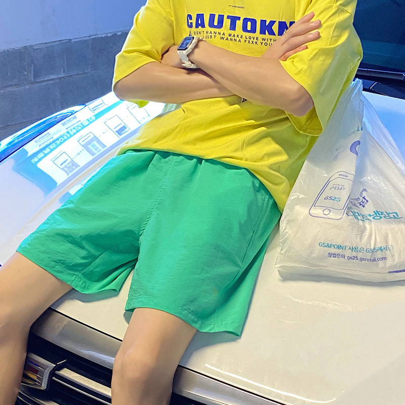 夏季港风短裤中性风五分裤男十三色沙滩裤M-5XL504-K02-P15,男装牛仔裤,星座504