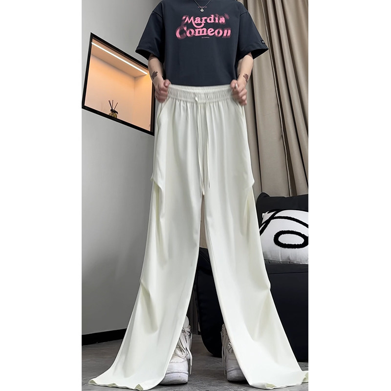 褶皱垂感西裤男士夏季直筒休闲裤宽松阔腿裤子504-K840-特P25控58,男装西裤,星座504