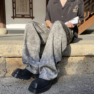 新中式风夏季新款缎面复古裤高级感垂感休闲裤504-K191-P45控68图片