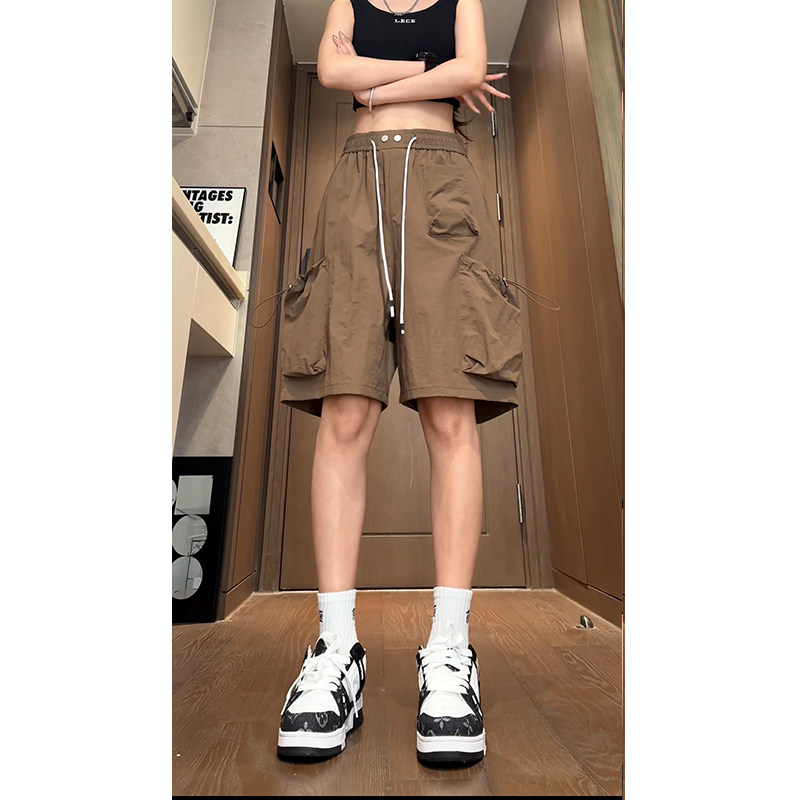 25夏多巴胺短裤潮牌多口袋工装宽松休闲五分裤504-K336-特P31控58图片