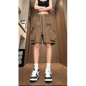 25夏多巴胺短裤潮牌多口袋工装宽松休闲五分裤504-K336-特P31控58图片
