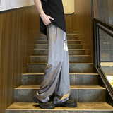 新中式风缎面丝滑西裤高级感潮牌垂感休闲长裤504-K839-P45控68，男装西裤，星座504