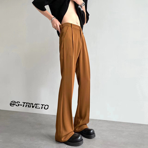 cleanfit高弹垂感喇叭西裤加长休闲裤-直播品控-504-K162-P55控78，男装西裤，星座504