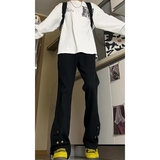 2026新款美式高街拼接牛仔裤潮流微喇叭裤长裤504-K185-P55控78，男装牛仔裤，星座504