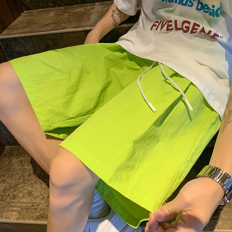 25夏新款多巴胺短裤男女宽松休闲多色五分裤潮504-K340-特P15,男装牛仔裤,星座504