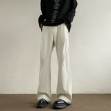 2025新款港风男女潮流多折微喇叭西裤长裤子潮504-K831-P40控68，男装西裤，星座504