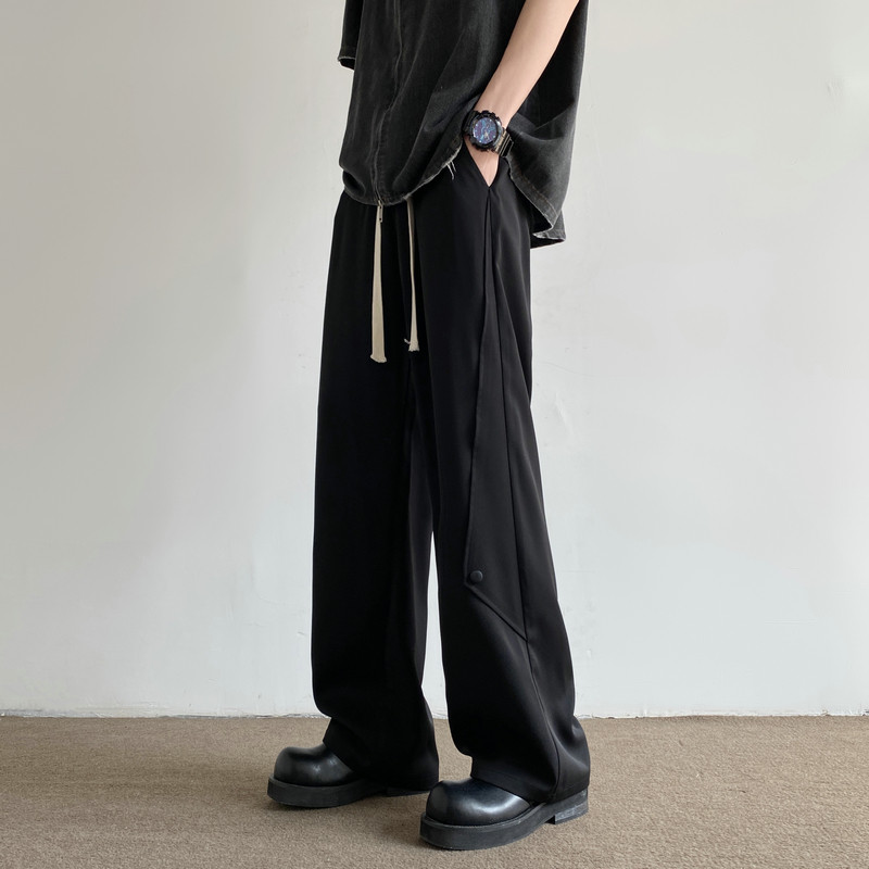 抖音直播新款解构西裤宽松直筒休闲裤长裤潮504-K189-P45控68,男装休闲裤,星座504