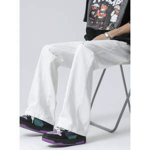 25新款微喇叭弧形拼接牛仔裤504-K806-P55控79（加绒P65控89）图片
