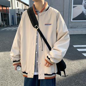 23港风新款男装棒球领夹克外套韩版宽松休闲外套504-W2200-P55图片