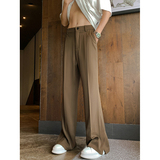 26微喇叭阔腿裤脚开叉垂感西裤宽松运动休闲长裤504-K168-P55控78，男装西裤，星座504