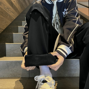 2026微喇叭西裤垂感解构拼接休闲裤学生长裤504-K172-P50图片