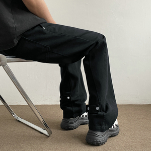 26新款学生男女微喇叭弧形拼接牛仔裤504-K806-P55控79，男装牛仔裤，星座504