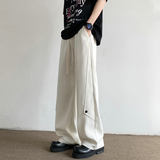 抖音直播新款解构西裤宽松直筒休闲裤长裤潮504-K189-P45控68，男装休闲裤，星座504