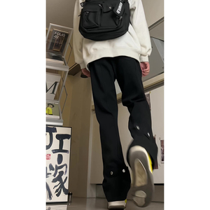 加绒加厚微喇叭弧形拼接牛仔裤504-K806-P55控79（加绒P65控89）图片