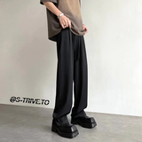 25新款送腰带冰丝垂感西裤痞帅休闲长裤直播品质504-K161-P45控68，男装休闲裤，星座504