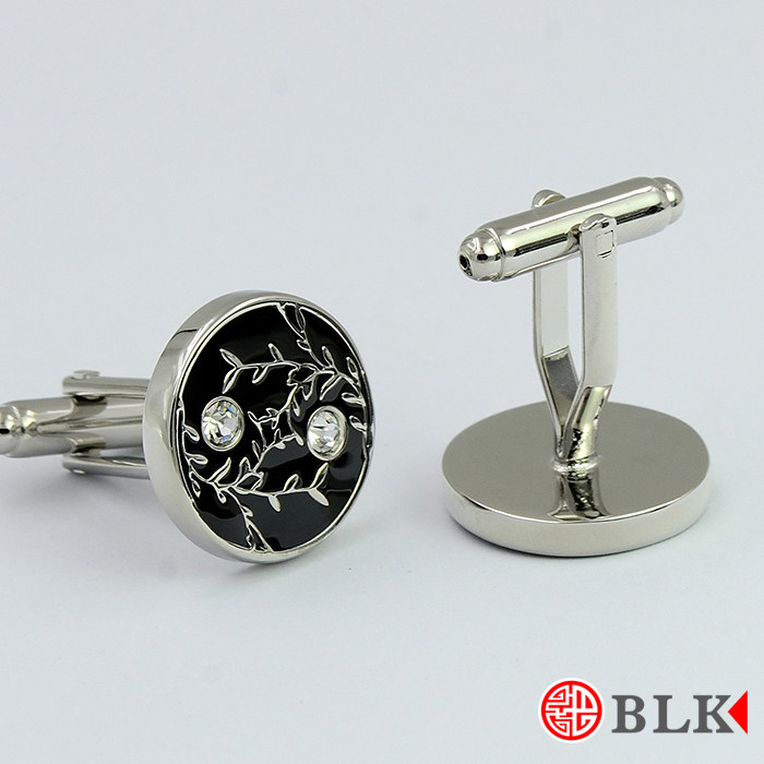 AUSTRIA IMPORTED CRYSTAL CUFFLINKS MIRROR FLOWER WATER MOON BLACK AND WHITE ELEGANT RHYME CUFF CUFF NAILS FRENCH SHIRT BUCKLE MENS ACCESSORIES