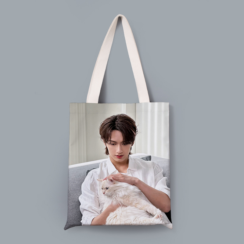 文俊辉应援SEVENTEEN同款布包单肩帆布袋定制做明星手提包环保包