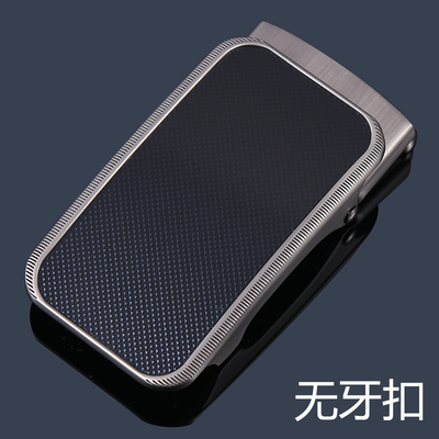 新款无牙无孔自动扣头无齿无卡槽