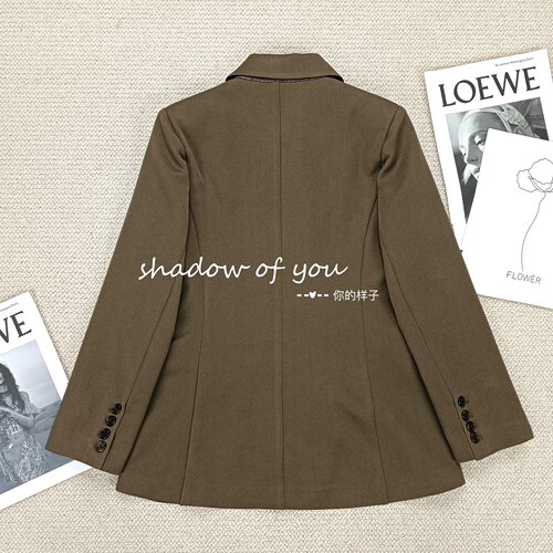 包臀短裙醋酸超好看纯欲拉链系带西装春秋chic休闲外套女显身材BC