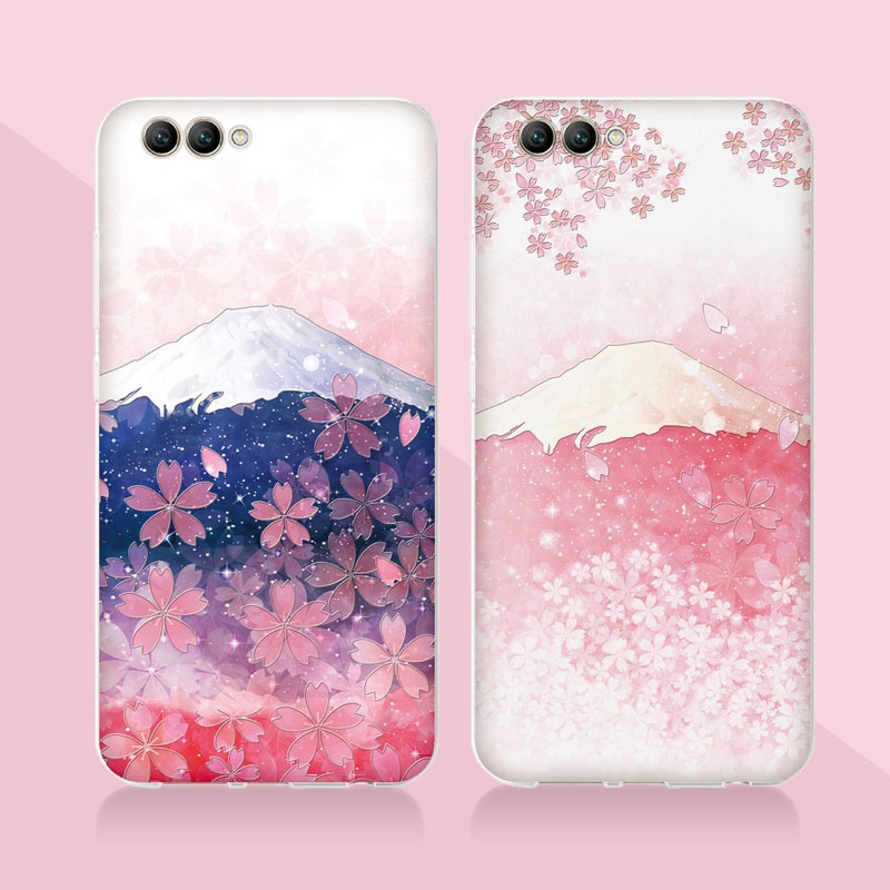 日式浪漫樱花x苹果全包浮雕手机壳(非品牌)
