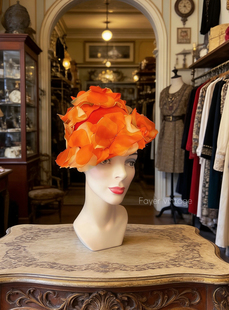 绿野仙踪vintage西洋古董帽子花瓣复古中古着帽饰 现货