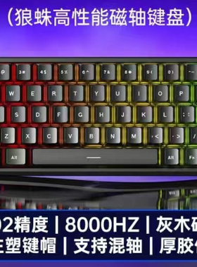 狼蛛WIN60/68HE磁轴键盘机械客制化等高线有线RT电竞游戏专用RGB