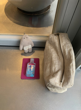 Maybekuii | 大号｜亚麻条纹收纳内胆包 #263