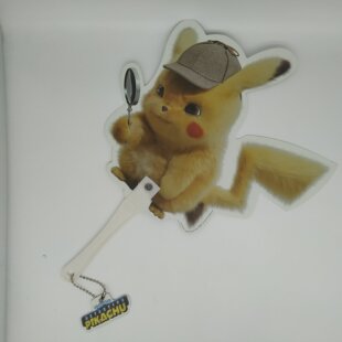 神奇宝贝宠物小精灵宝可梦电影剧场版大侦探皮卡丘扇子周边促销