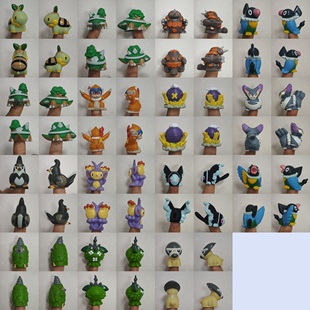 宠物小精灵宝可梦万代指人随风球草苗龟土台龟聒噪鸟东施喵