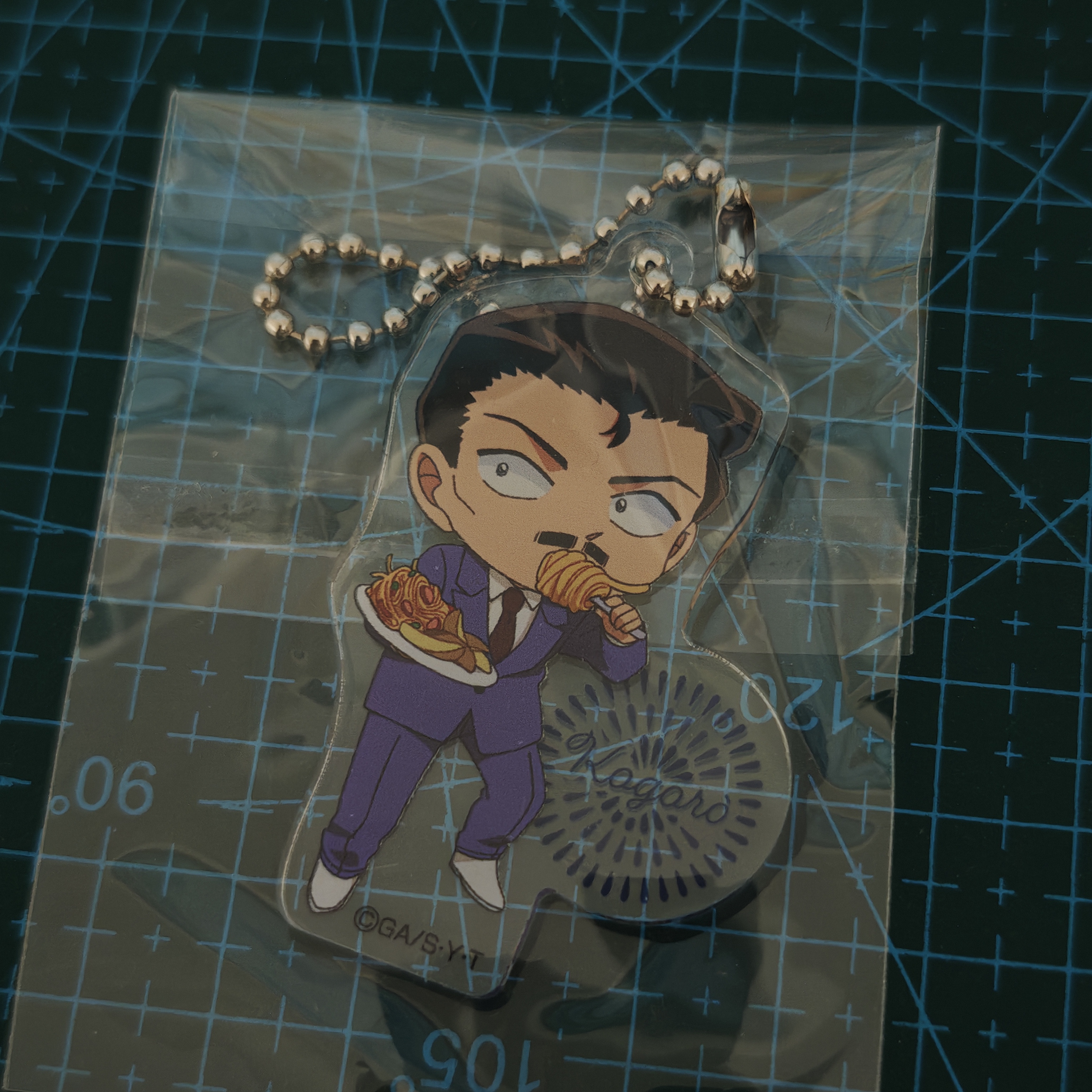 2019年名侦探柯南咖啡店cafe限定平面亚克力挂件手机链毛利小五郎