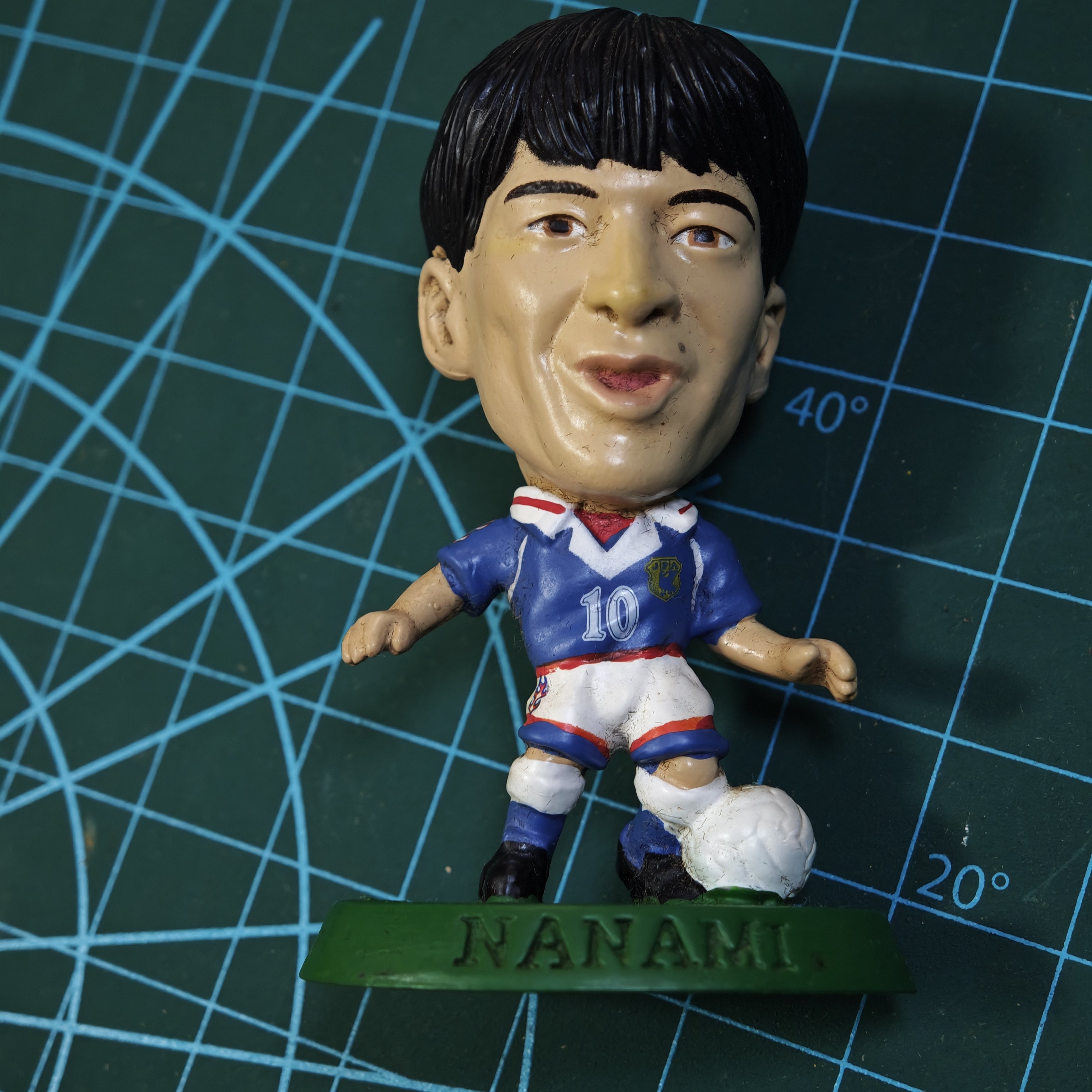 epoch Corinthian microstars 绿底日本足球队名波浩nanami摆件