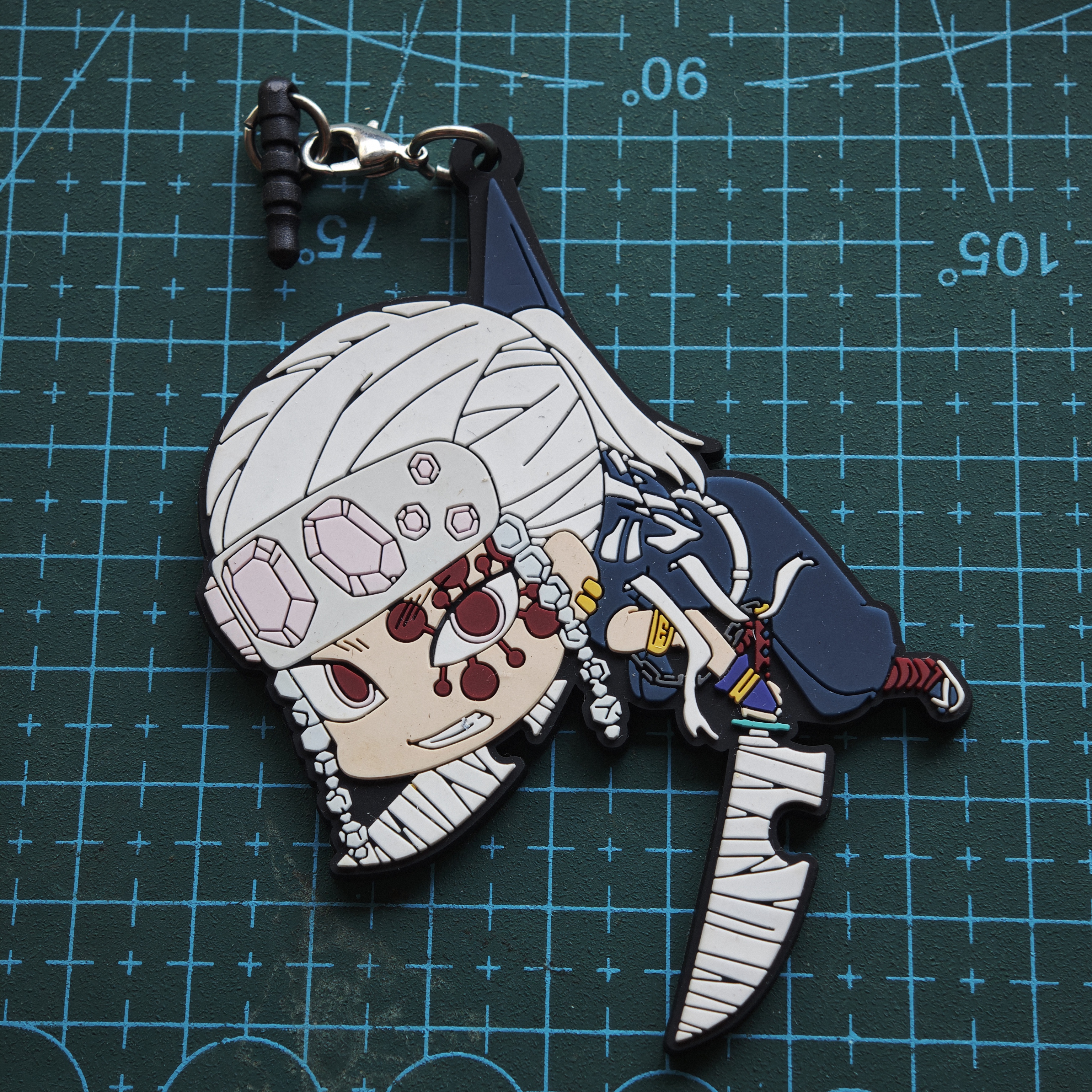 cospa鬼灭之刃Q版宇髓天元吊你玩平面橡胶挂件钥匙扣现货