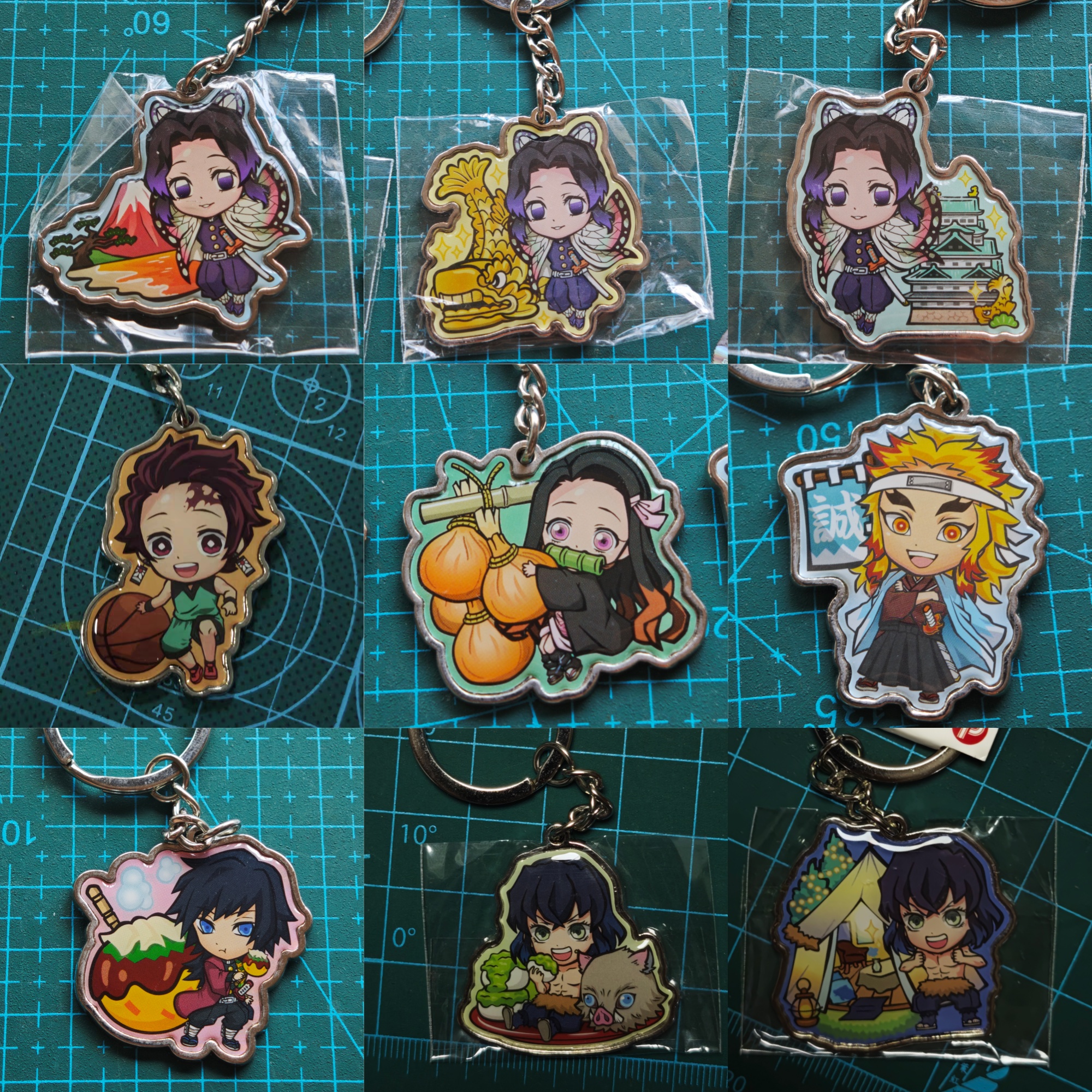 Plex鬼灭之刃金属挂件钥匙圈灶门炭治郎祢豆子蝴蝶忍嘴平伊之助