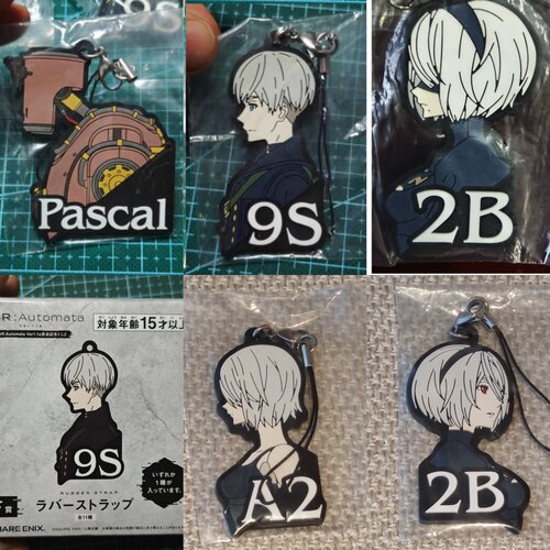 NieR:Automata尼尔自动人形机械纪元橡胶挂件钥匙链9S A2B Pascal