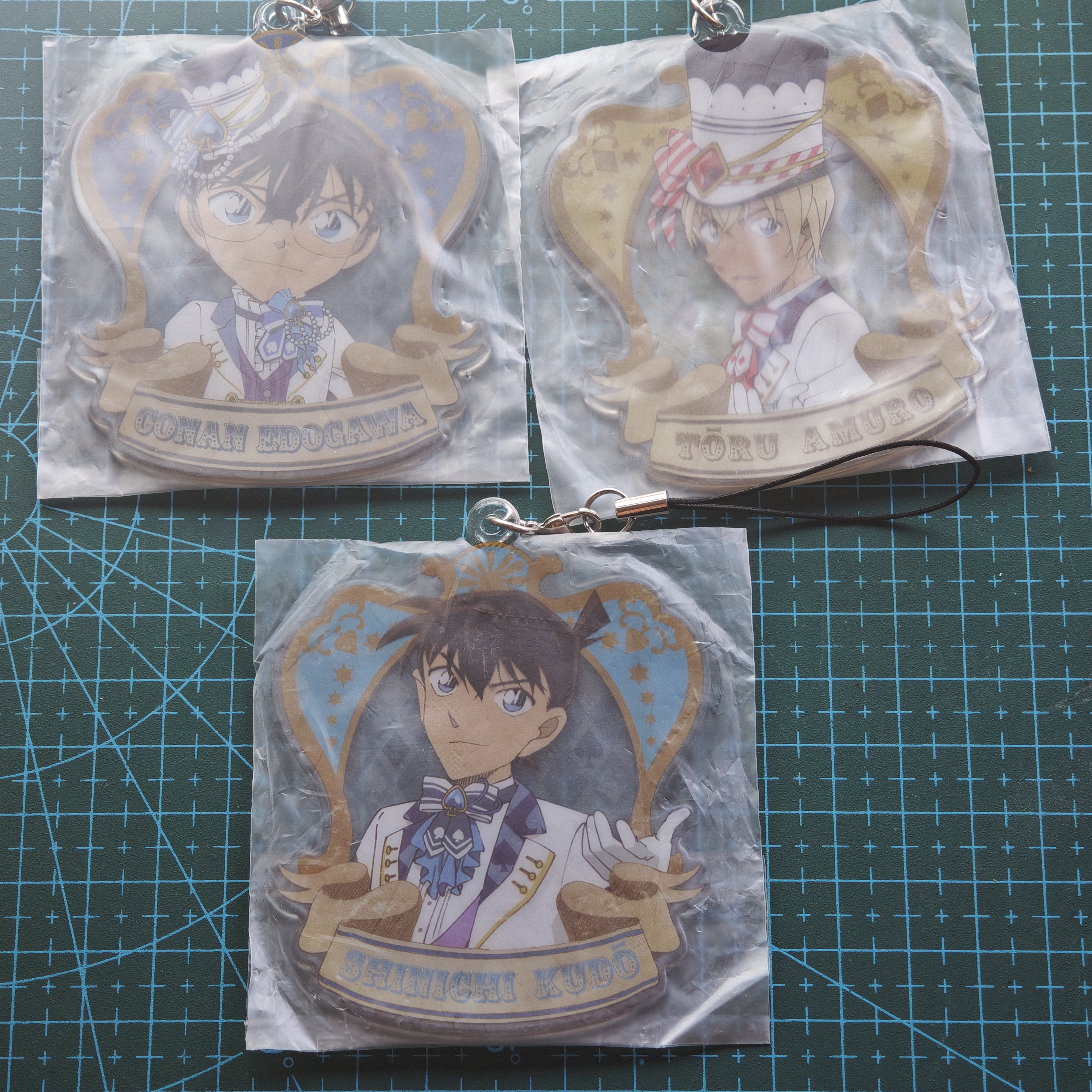 名侦探柯南马戏团平面软胶挂件手机链江户川柯南安室透工藤新一