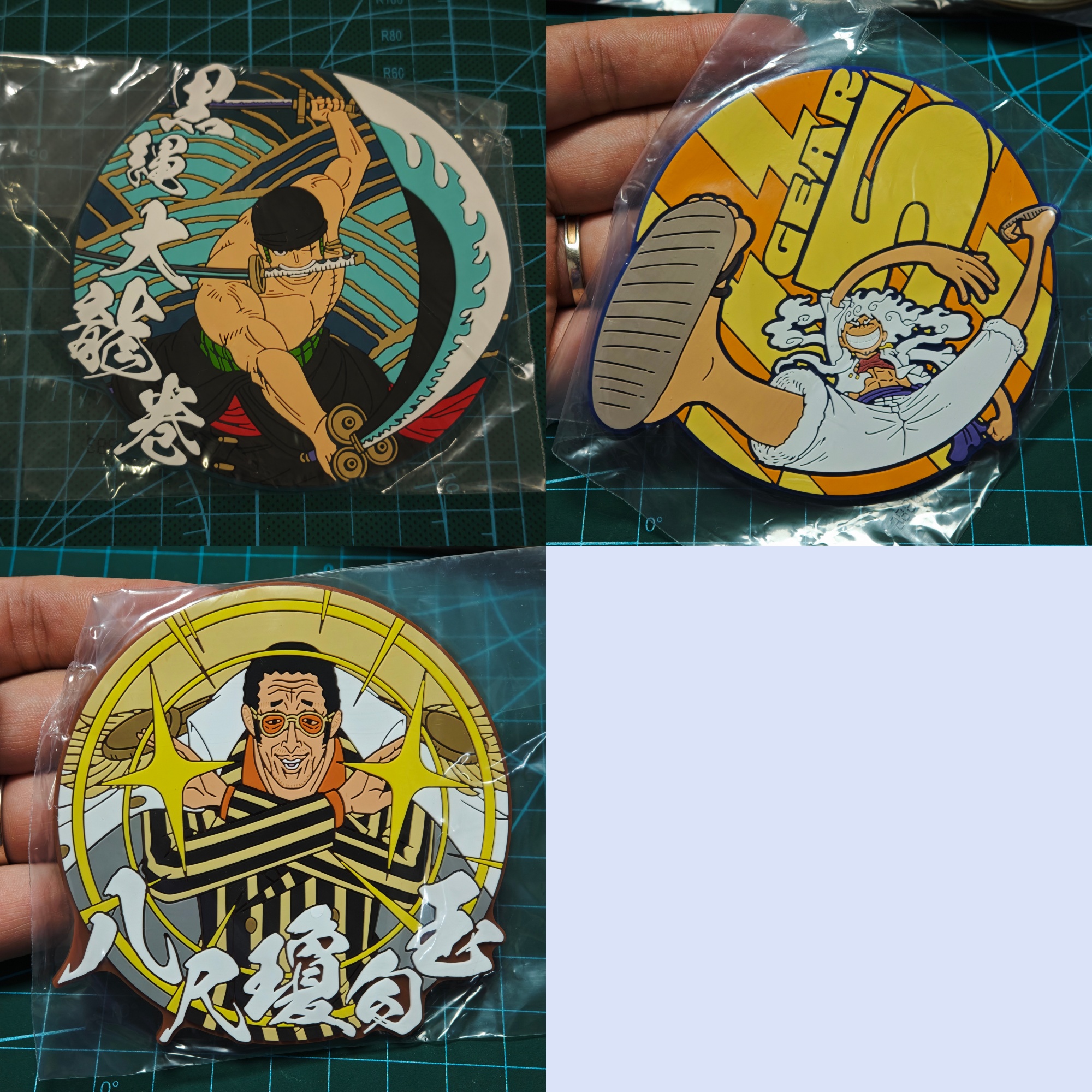 万代海贼王航海王一番赏匠之系谱霸极橡胶杯垫尼卡路飞黄猿索隆