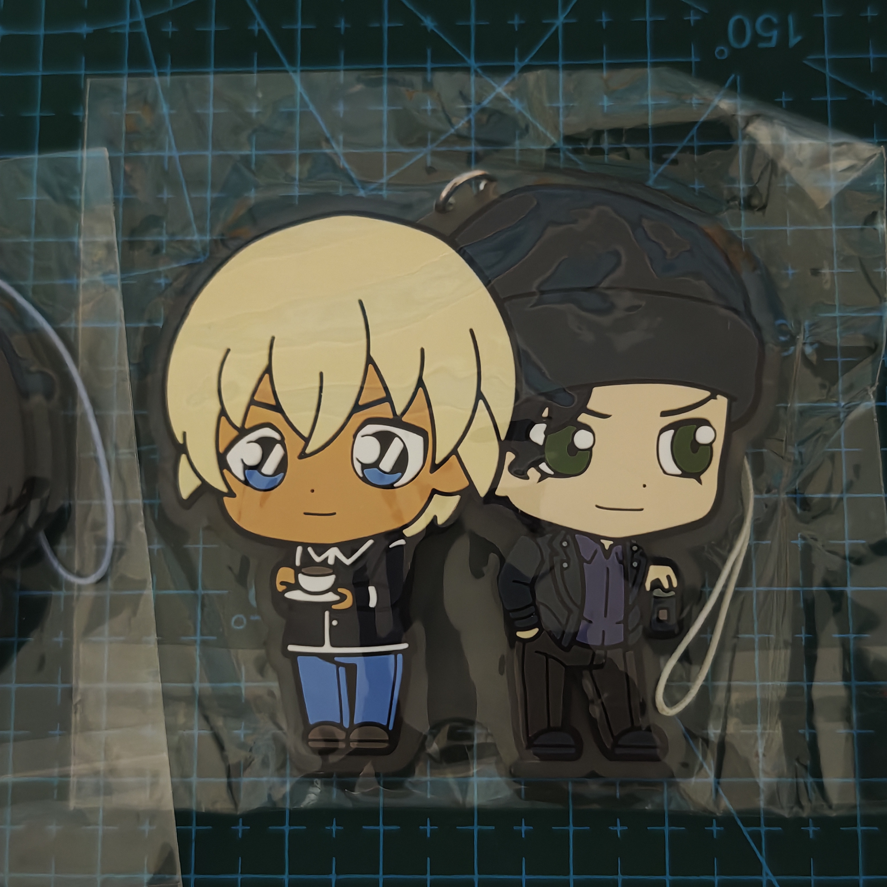 名侦探柯南Q版平面双人橡胶挂件手机链安室透赤井秀一促销现货