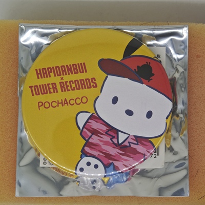 sanrio三丽鸥男团HAPIDANBUI联名tower records吧唧徽章帕恰狗