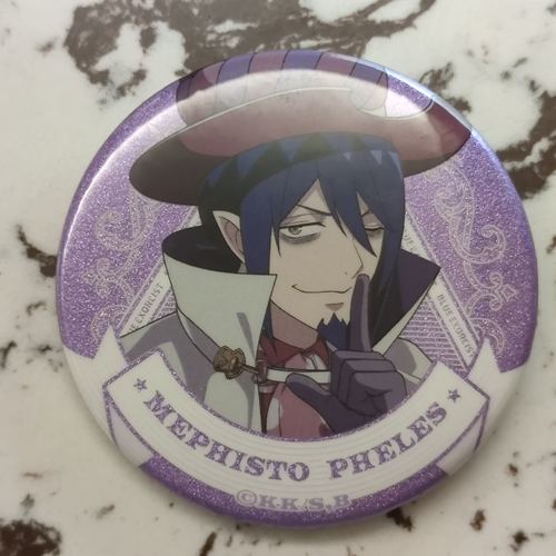 青之驱魔师金属闪吧唧徽章促销现货校长梅菲斯特菲雷斯