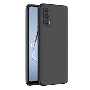 vivoiqooneo5黑色手机壳磨砂软壳IQ00NEO5外壳防摔V2055A硅胶全包边iqooneo5保护套防摔简约手机套6.62英寸