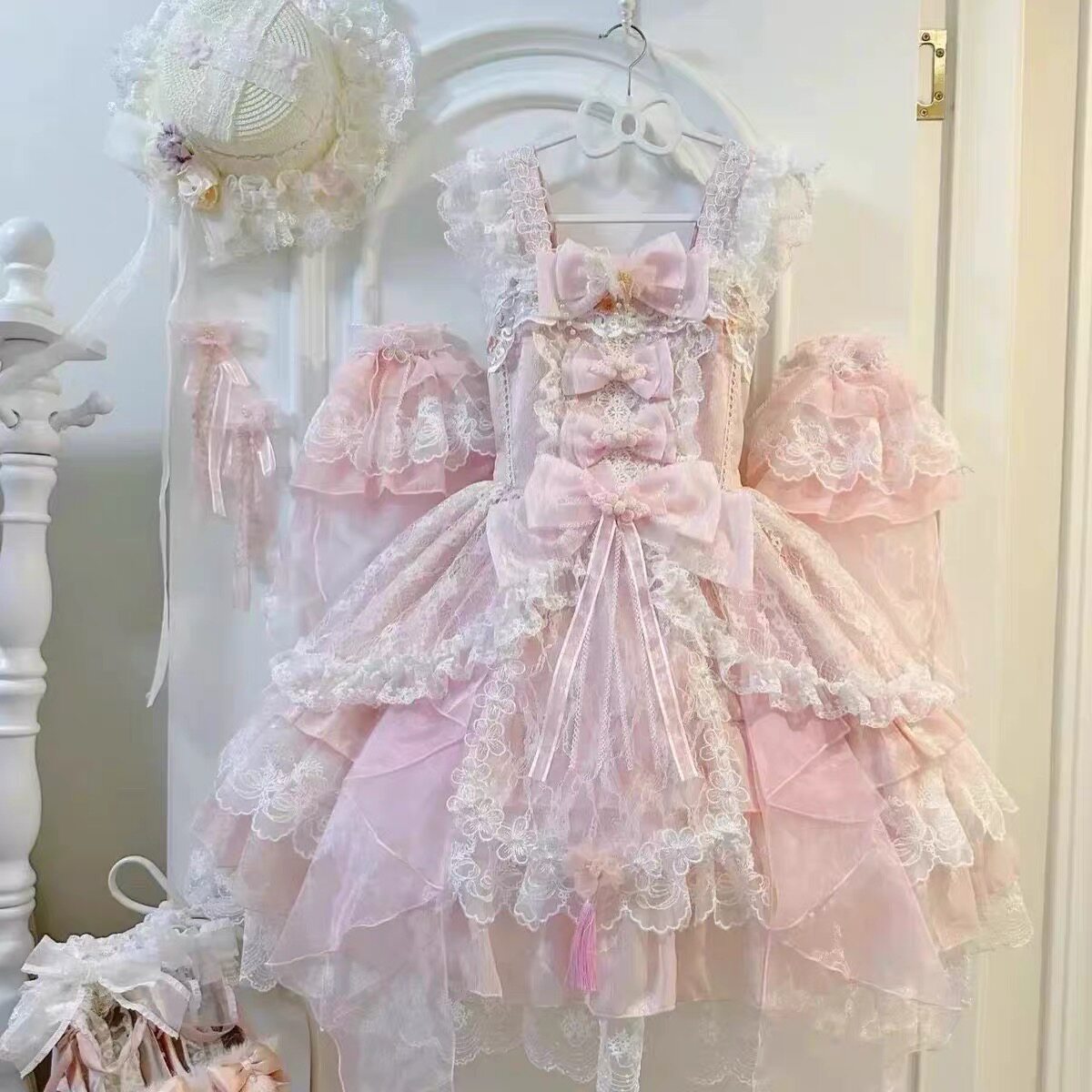 春水映梨花中华风洛丽塔JSK