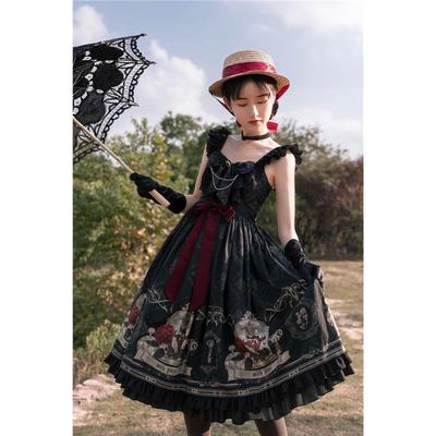 lolita裙子全款现货夜莺与玫瑰jsk洋装哥特风暗黑系洛丽塔连衣裙