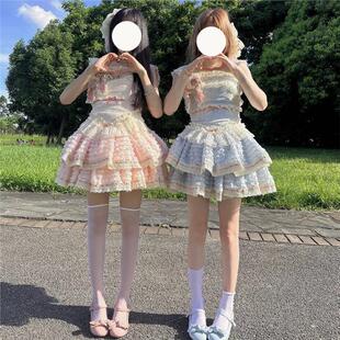 落樱Lolita风铃云里雾里洛丽塔诗之春夏芭蕾风连衣裙蛋糕裙公主裙