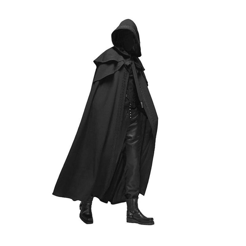 男女 Cloak Halloween cosplay 演出服装黑色万圣节穿搭披风斗篷