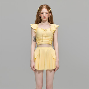 苏拉娜公主分体泳衣女2025新款 保守显瘦遮肚温泉游泳衣 高级感裙式