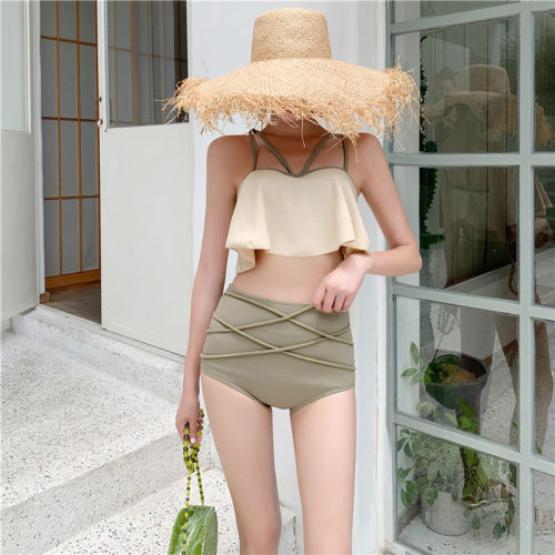 苏拉娜公主大胸性感高腰分体泳衣